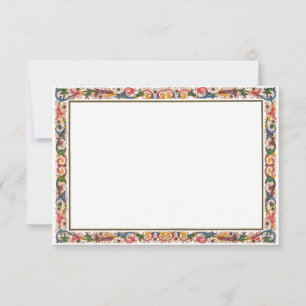 Antique Floral Bordure Modèle carte RSVP