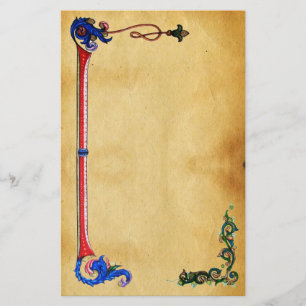 ANTIQUE FLORENTINE PARCHMENT BRIEFPAPIER