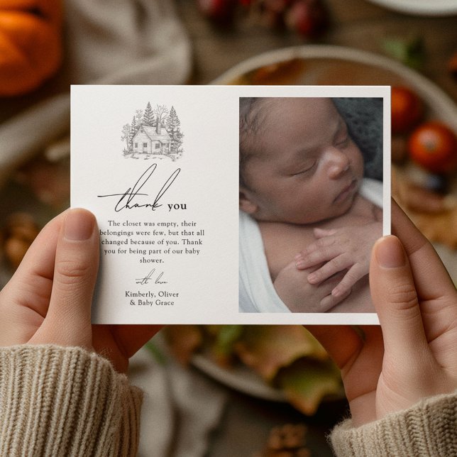 Antique Forest Animals Baby Dusche Dankeskarte (Von Creator hochgeladen)