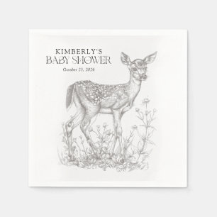 Antique Forest Animals Baby Dusche Serviette