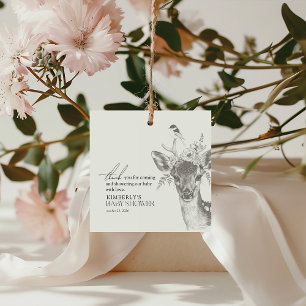 Antique Forest Animals Kinderdusche Vielen Dank Geschenkanhänger