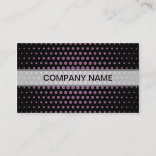 Antique fuchsia Techno Dots Modernes Schwarz Visitenkarte