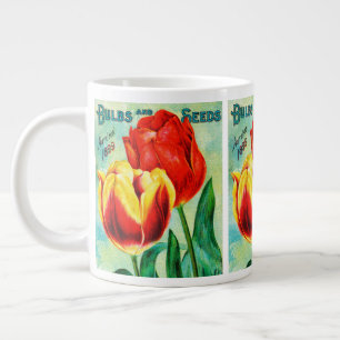 Antique Garden Advertising, Gelbe Rote Tulpen Jumbo-Tasse