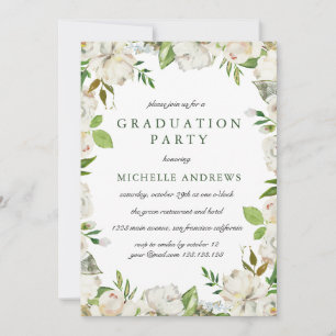 Antique Garden Chic Graduation Party Invitation