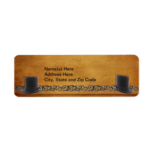 Antique Gay Wedding Custom Rücksendeadressen-Aufkl (Vorne)