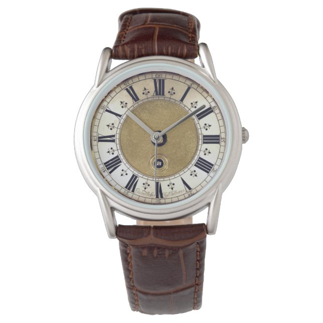 Antique Gilded Look römische Zahlen Armbanduhr (Vorderseite)