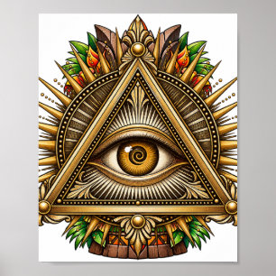 Antique-Gold-Auge-Plakat Poster
