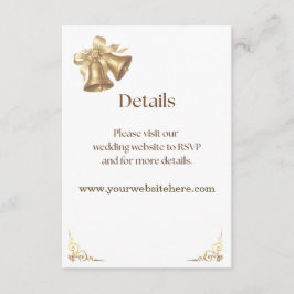 Antique Gold Bells Details Enclosure Begleitkarte