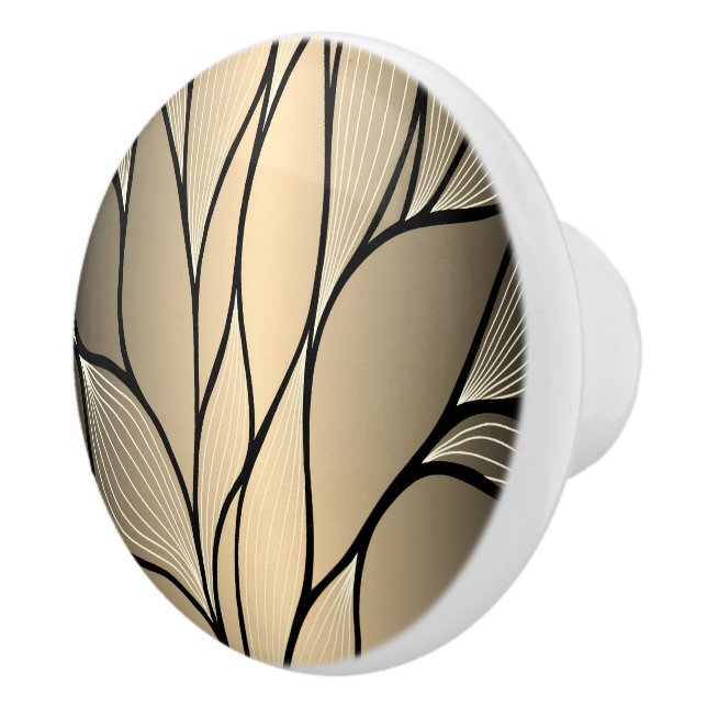 Antique Gold Creative Verlass Pattern Keramikknauf (Rechts)