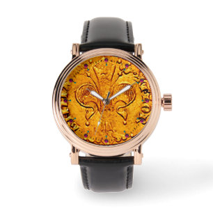 ANTIQUE GOLD FLORENTINE FORINT ARMBANDUHR