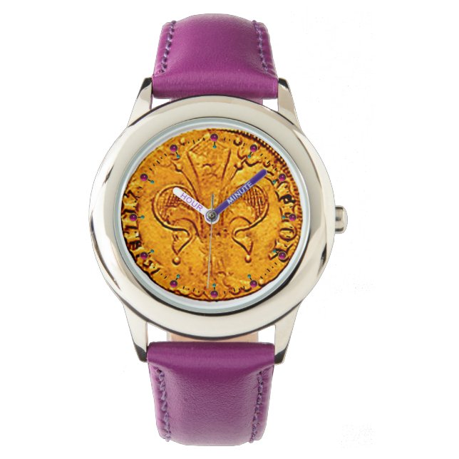 ANTIQUE GOLD FLORENTINE FORINT ARMBANDUHR (Vorderseite)