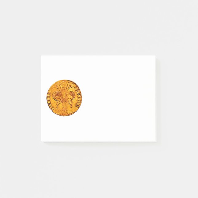 ANTIQUE GOLD FLORENTINE FORINT POST-IT KLEBEZETTEL (Vorderseite)