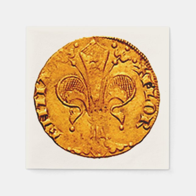 ANTIQUE GOLD FLORENTINE FORINT SERVIETTE (Vorderseite)