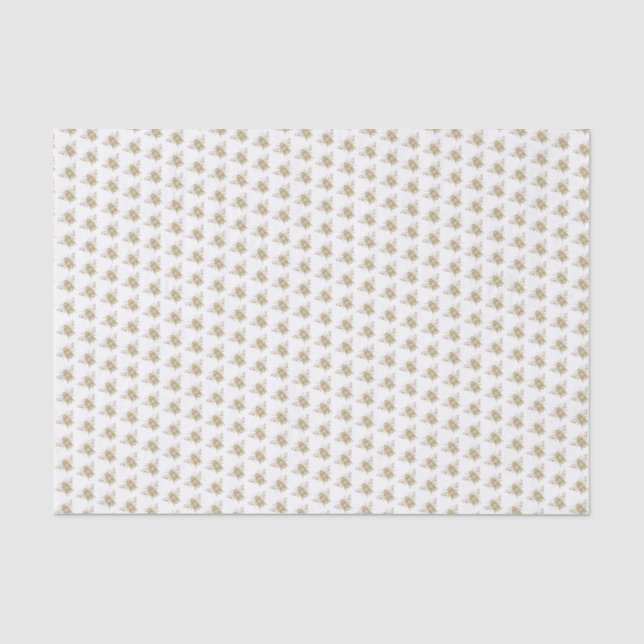 Antique Gold Honey Bee Tissue Paper Seidenpapier (Vorderseite)