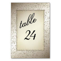 Antique Gold Parties scintillant Numéro de table