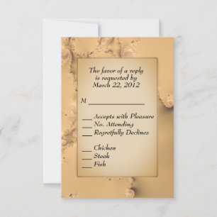 Antique Gold UAWG mit Menüauswahl RSVP Karte