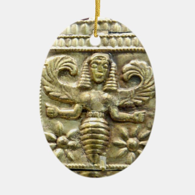 ANTIQUE GREEK HONEY BEE GODDESS KERAMIKORNAMENT (Vorne)