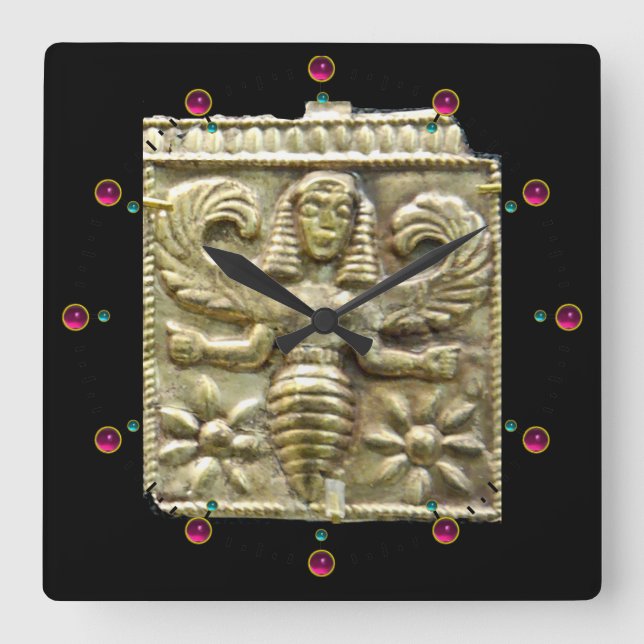 ANTIQUE GREEK HONEY BEE GODDESS QUADRATISCHE WANDUHR (Vorderseite)