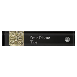 ANTIQUE GREEK HONEY WAR GODESS Black, White Gem Namensplakette