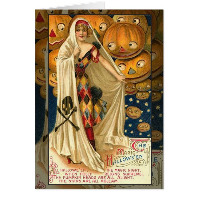 Antique Halloween Jack-o'-lantern Costume Femme (Devant)