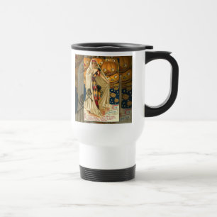 Antique Halloween Kürbislaterne Kostüm Frau Reisebecher