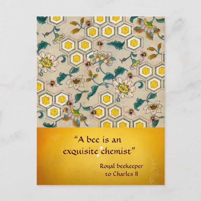 ANTIQUE HONEY BEE BEEKEEPER, CARTE POSTALE (Devant)