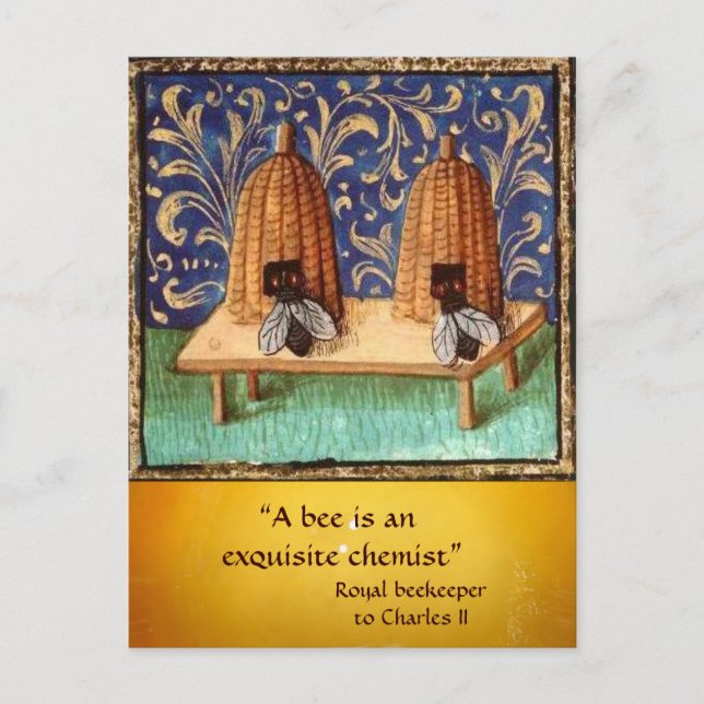 ANTIQUE HONEY BIE BEEKEEPER, HALTUNG POSTKARTE (Vorderseite)