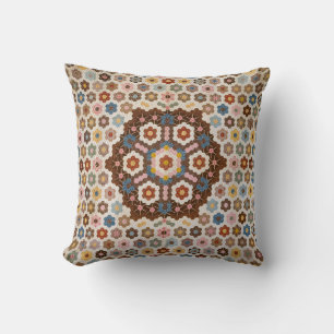 Antique Honeycomb Quilt Pattern - Kunstgewerbe Kissen