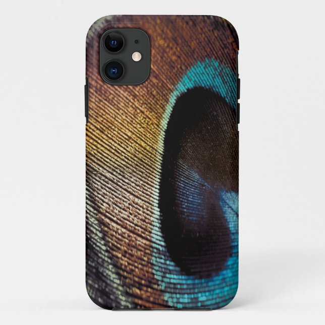 Antique Hues Peacock Federauge Auge Case-Mate iPhone Hülle (Rückseite)