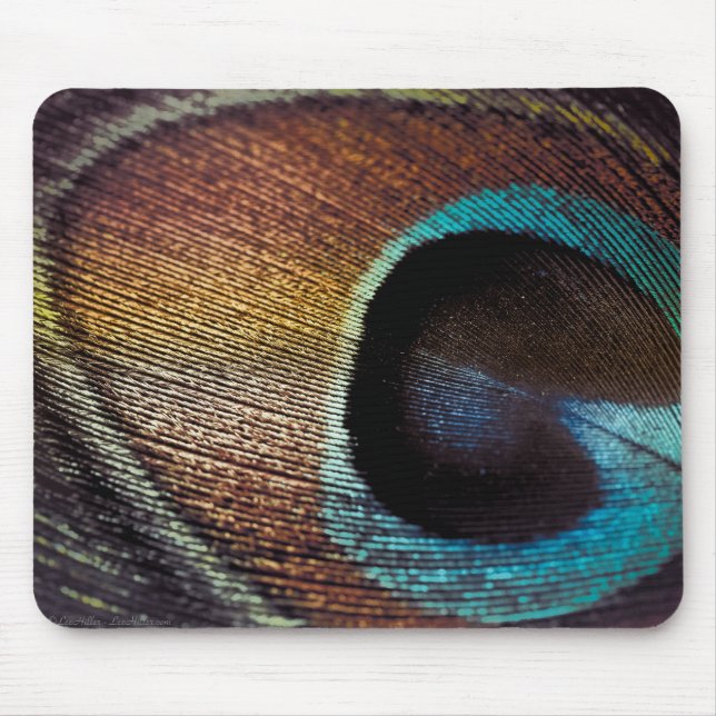 Antique Hues Peacock Federauge Auge Mousepad (Vorne)