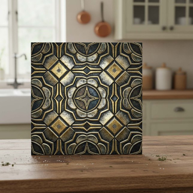 Antique Iron Industrial Geometric #10 ID1227 Fliese (Von Creator hochgeladen)