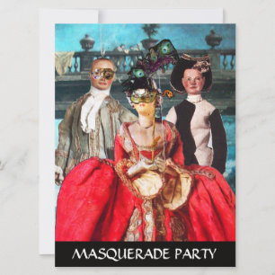 ANTIQUE ITALIENISCHE PUPPETS MASQUERADE COSTUME PA EINLADUNG