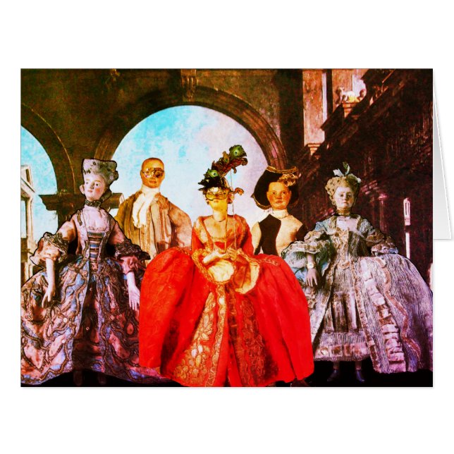 ANTIQUE ITALIENISCHE PUPPETS MASQUERADE MASKS COST (Vorderseite (Horizontal))
