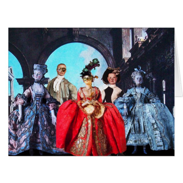 ANTIQUE ITALIENISCHE PUPPETS MASQUERADE MASKS COST (Vorderseite (Horizontal))