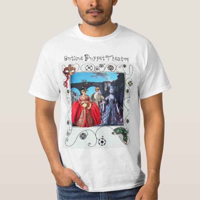 ANTIQUE ITALIENISCHE PUPPETS MASQUERADE MASKS COST T-Shirt (Vorderseite)