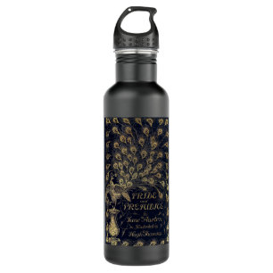 Antique Jane Austen Pride und Prejudice Pfau Trinkflasche
