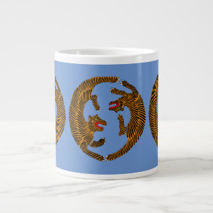 Antique japanische Folk Art Tigers Jumbo-Tasse