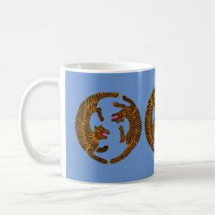 Antique japanische Folk Art Tigers Kaffeetasse