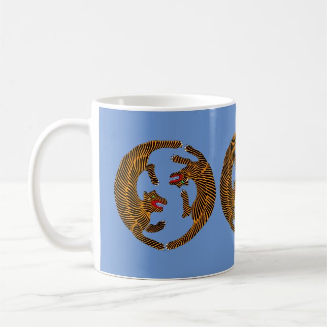 Antique japanische Folk Art Tigers Kaffeetasse (Links)