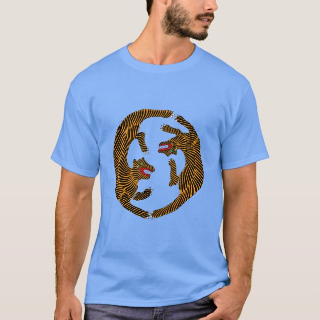 Antique japanische Folk Art Tigers T-Shirt (Vorderseite)