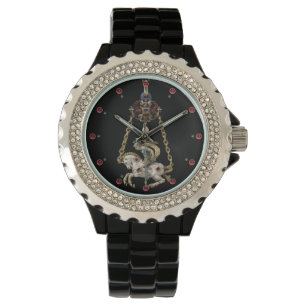 ANTIQUE JEWEL MIT GEMSTONES, KNIGHT AUF DEM PFERD ARMBANDUHR