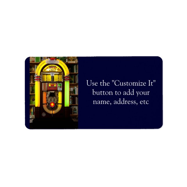 Antique Jukebox Adressaufkleber (Vorne)