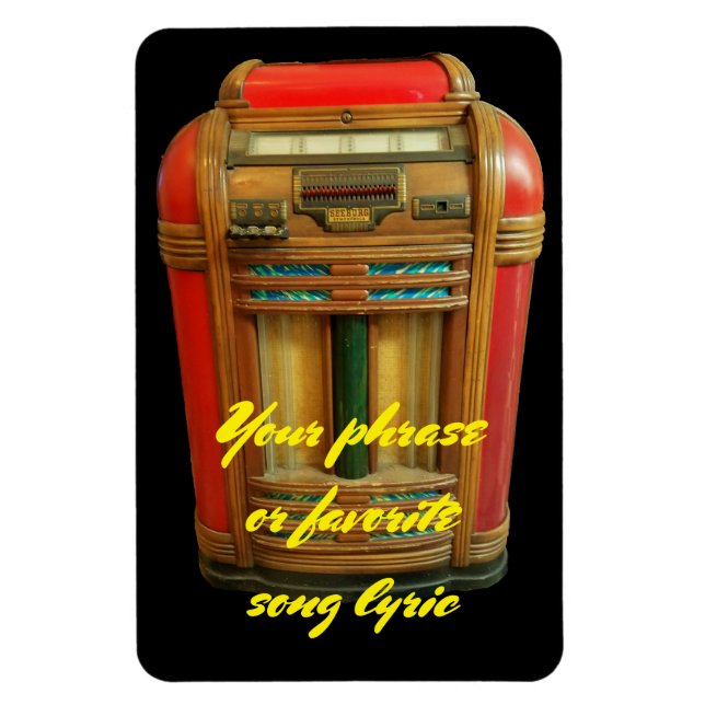 Antique Jukebox und Ihre Phrase Magnet (Vertikal)