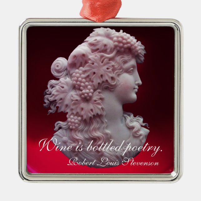 ANTIQUE KAMEO, LADY MIT WEINQUOTEN DER GRABEN SILBERNES ORNAMENT (Vorne)