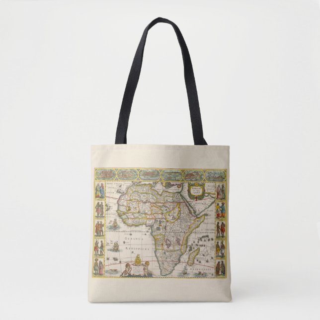 Antique Karte Afrikas von Hondius und Jansson Tasche (Vorderseite)