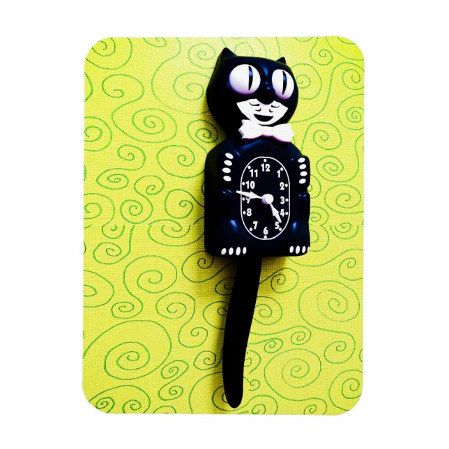 Antique kit Cat Horloge Premium Flexi Magnet (Vertical)