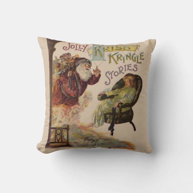 Antique Kris Kringle Sanga Claus Kissen (Vorderseite)