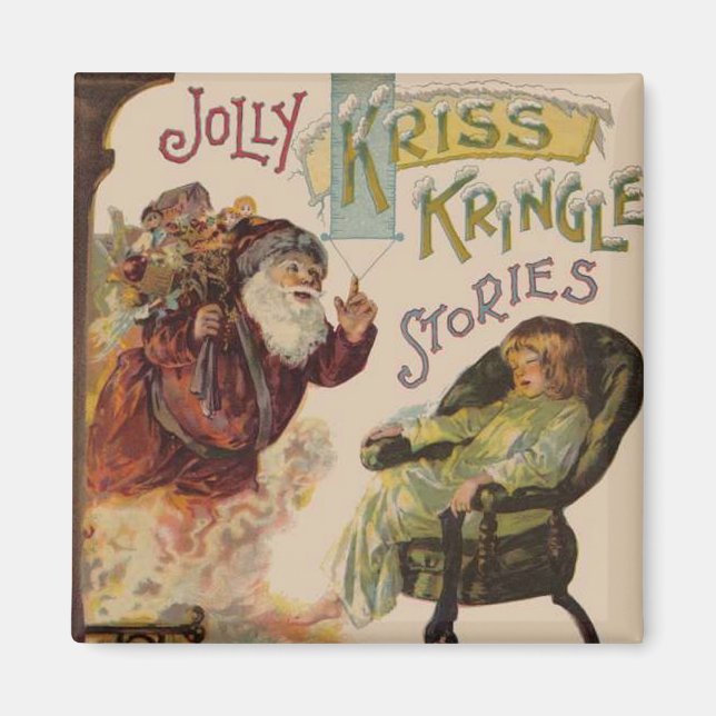 Antique Kris Kringle Sanga Claus Magnet (Vorne)