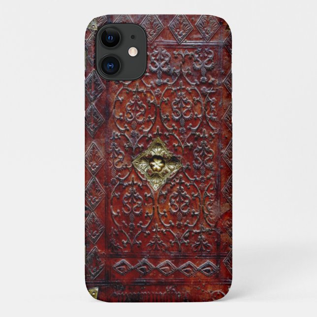 Antique Leather Book Bibliophile iPhone Fall Case-Mate iPhone Hülle (Rückseite)