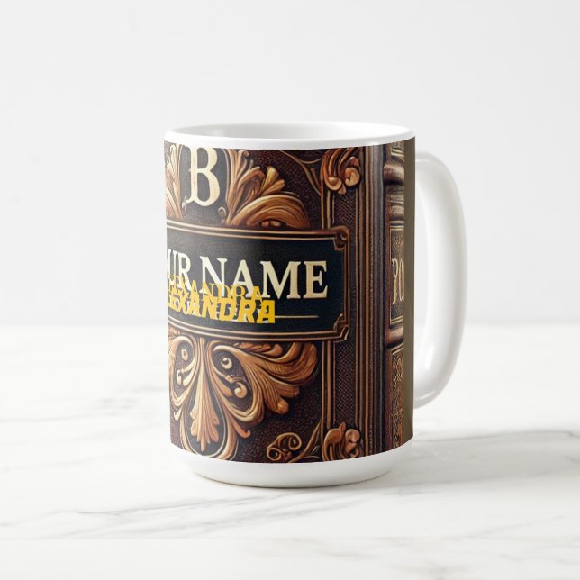 ANTIQUE LEDER-TASSE KAFFEETASSE (VorderseiteRechts)
